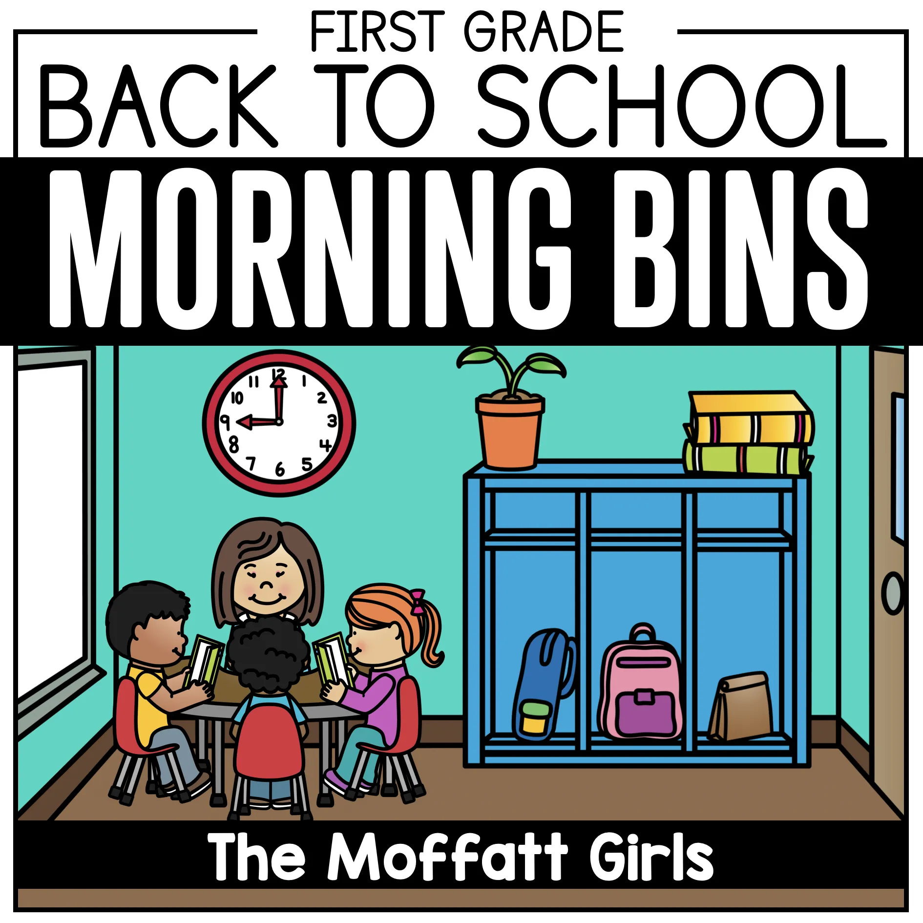 1st Grade Back to School Morning Bins | Printable Classroom Resource | The Moffatt Girls