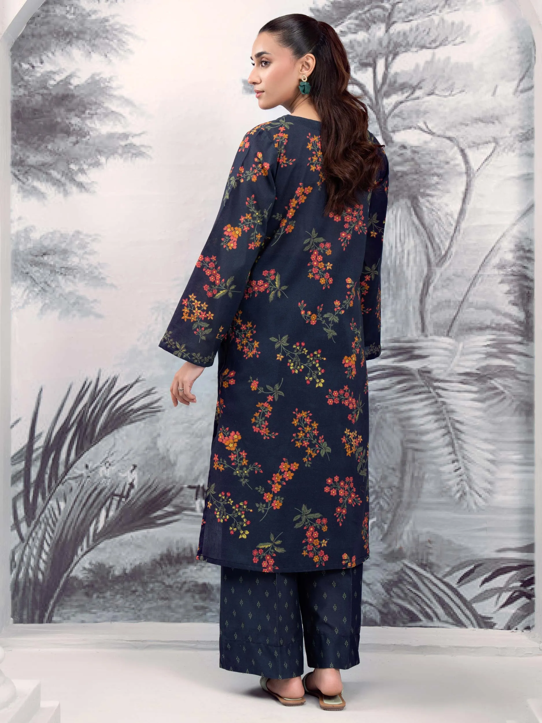 2 Piece Khaddar Suit-Printed (Unstitched)