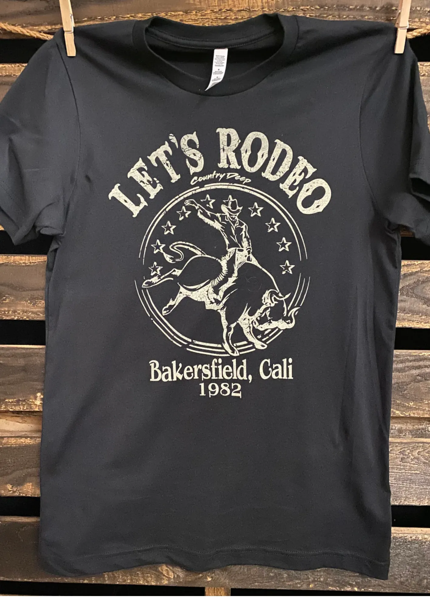 Acid Black Lets Rodeo Cali Crop Tee | FINAL SALE