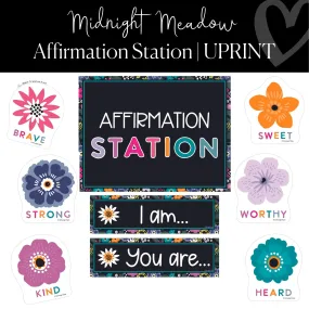 Affirmation Station | UPRINT | Midnight Meadow Classroom Decor | Schoolgirl Style