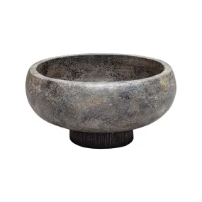 Aged Black Terracotta Decorative Bowl