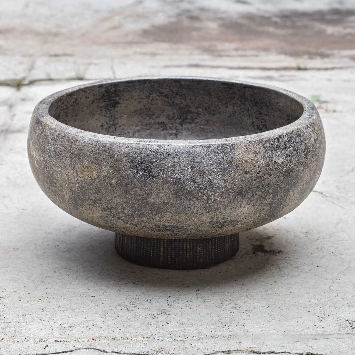 Aged Black Terracotta Decorative Bowl