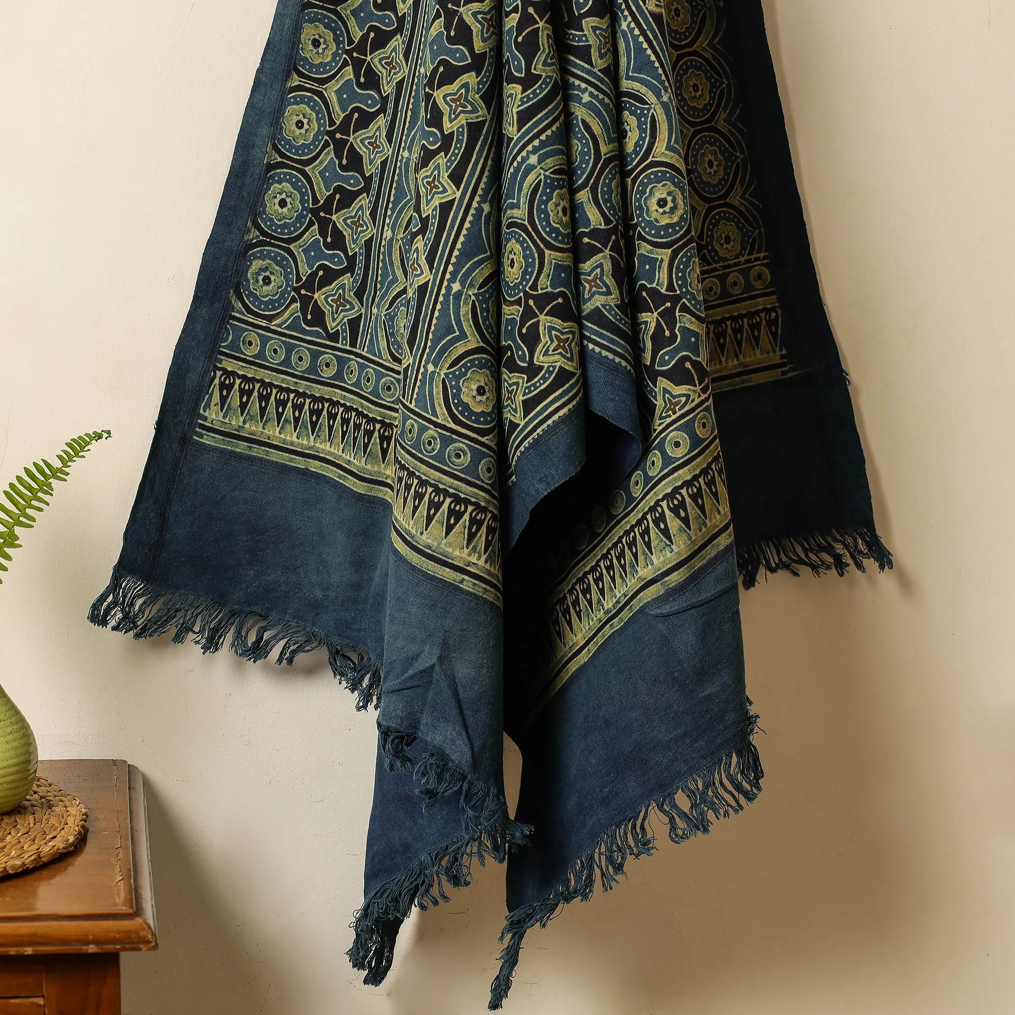 Ajrakh Block Printed Handloom Cotton Towel