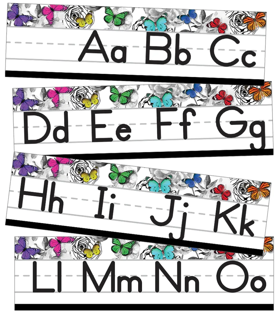 Alphabet Line | Mini Bulletin Board Set | Woodland Whimsy | Schoolgirl Style