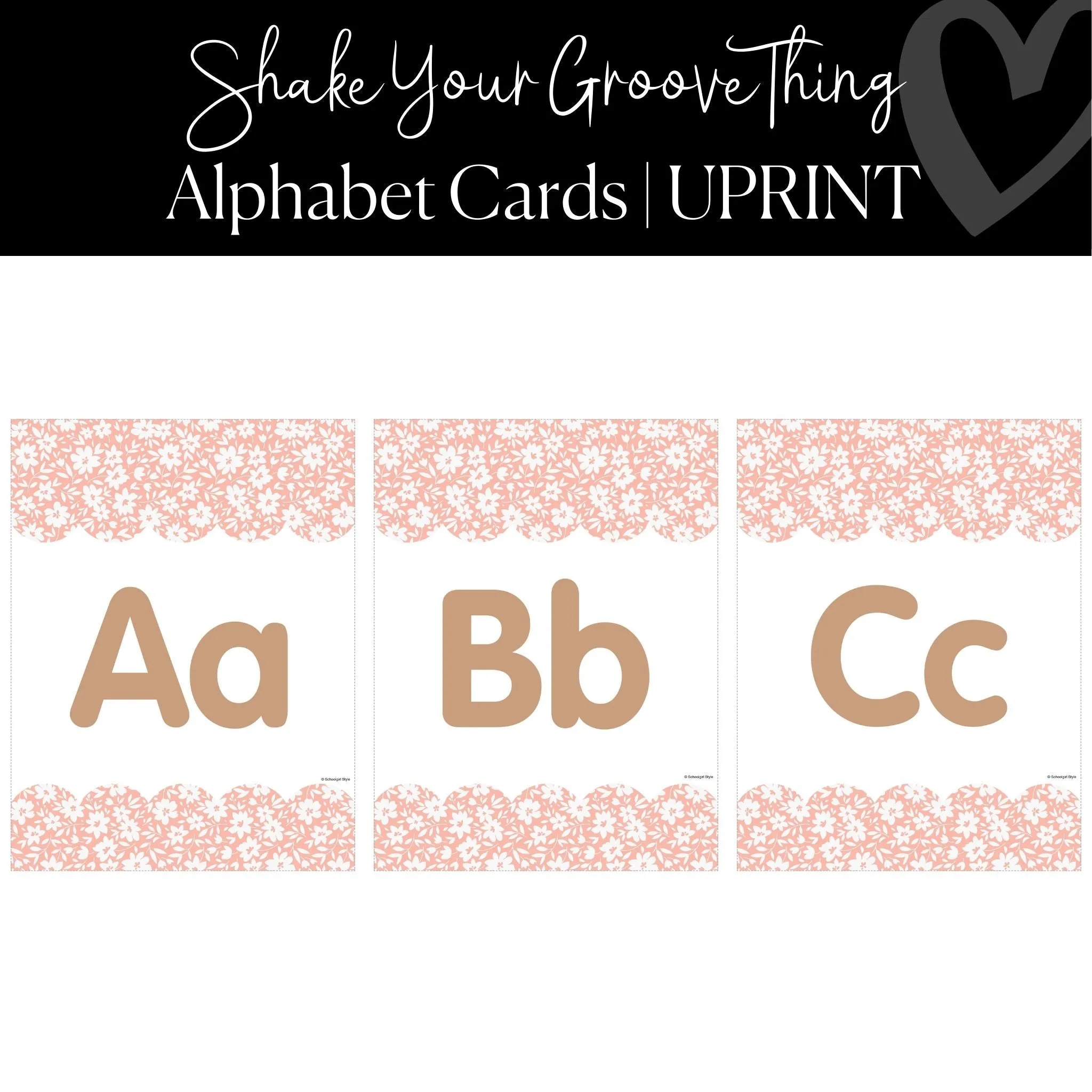 Alphabet Posters | Groovy Classroom Decor | Shake Your Groove Thing |  UPRINT | Schoolgirl Style