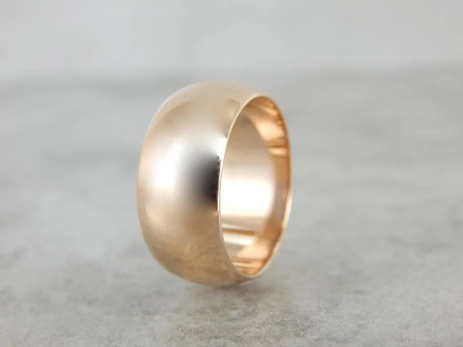 Antique Rose Gold Plain Unisex Band