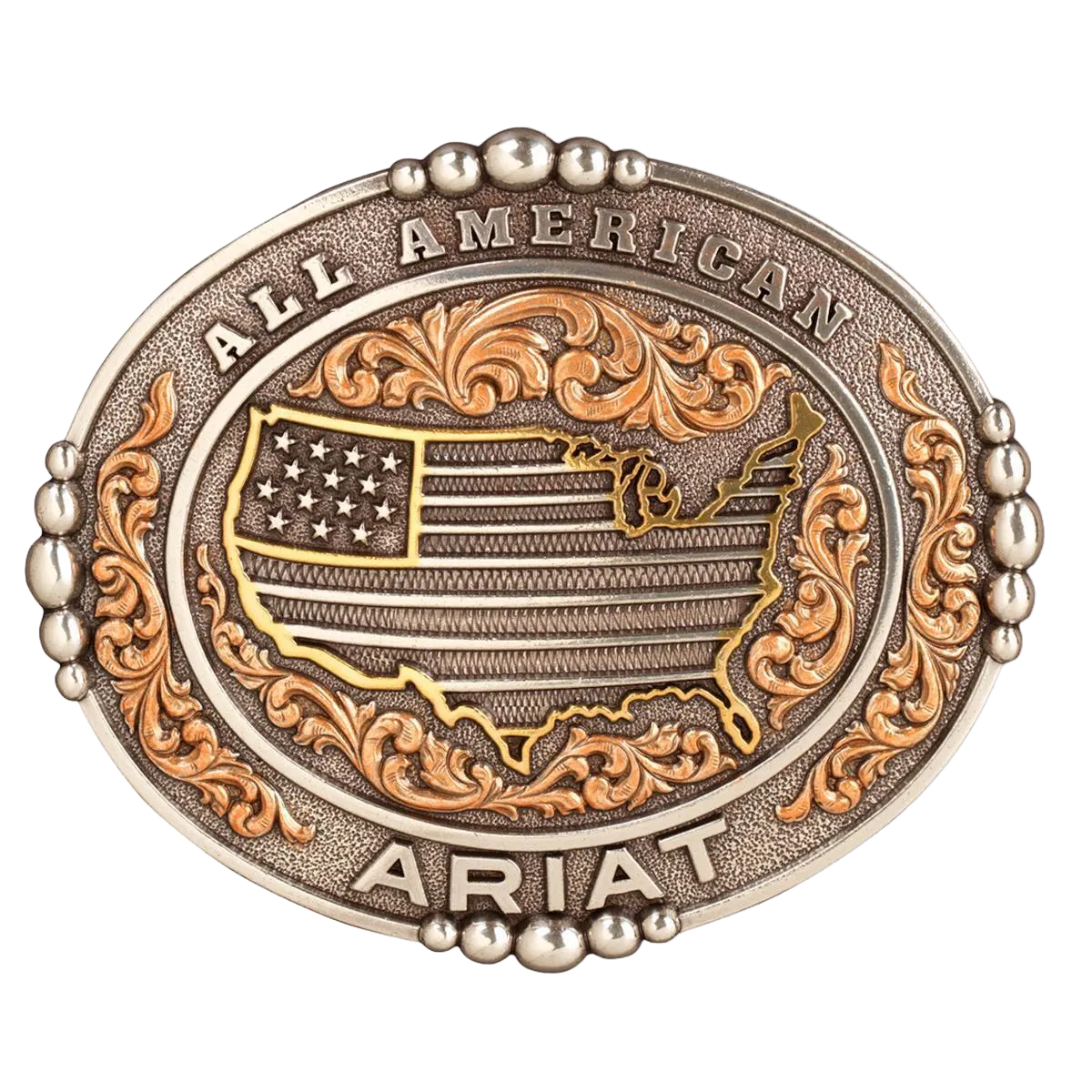 Ariat All American Antique Silver Oval Belt Buckle A37051