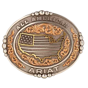 Ariat All American Antique Silver Oval Belt Buckle A37051