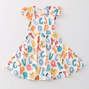 BACK TO SCHOOL ALPHABETS TWIRL DRESS