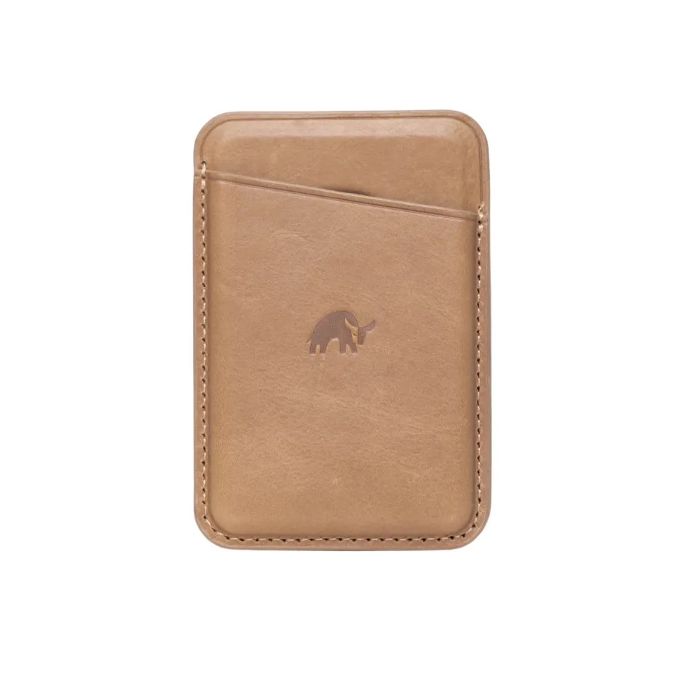 BACKORDER Leather Magnetic Wallet - DUNE