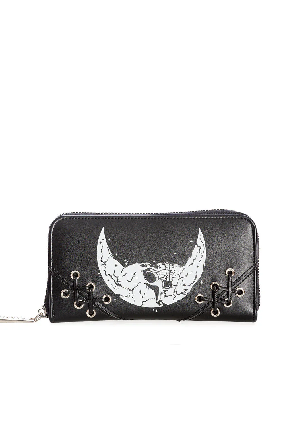 Banned Chanters Wallet Skull Moon and Lacing Detail