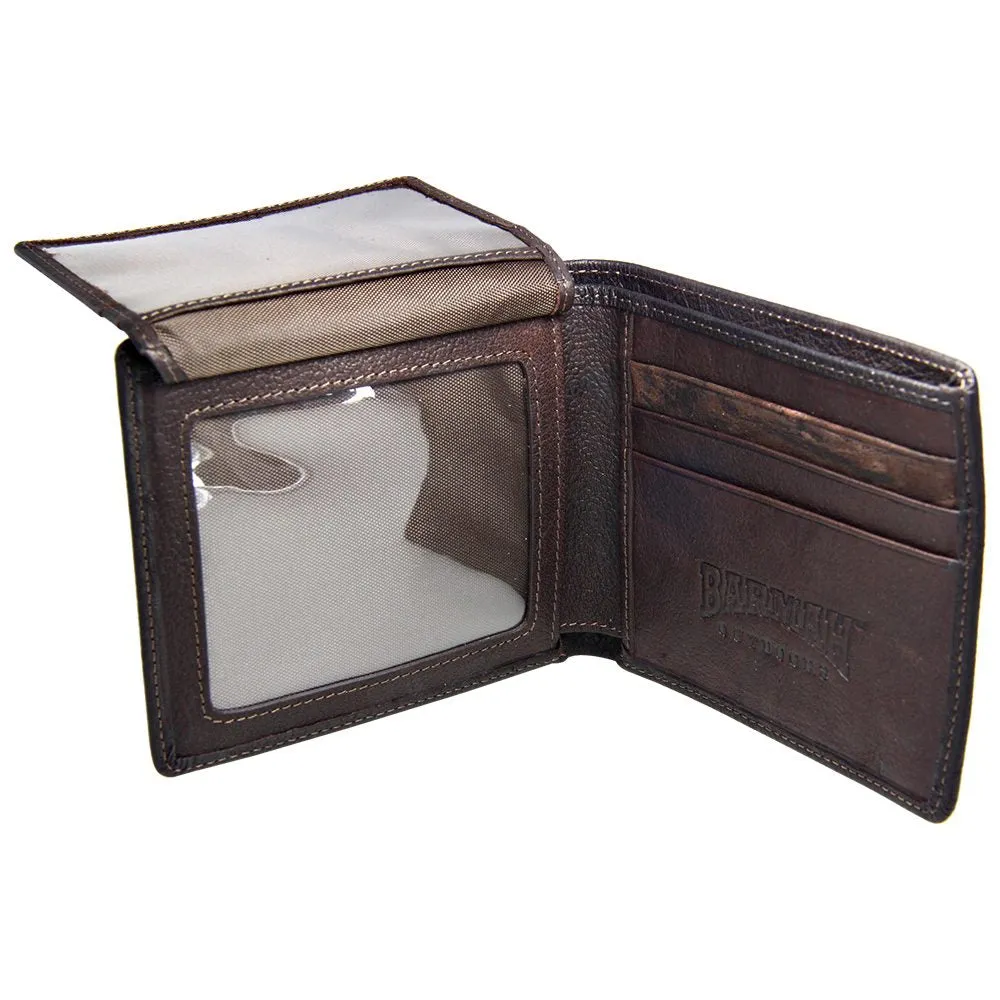 Barmah Kangaroo Leather 1 Fold Wallet - Vintage