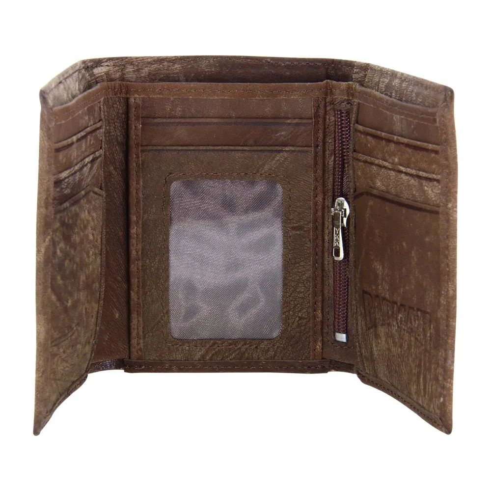 Barmah Kangaroo Leather 2 Fold Wallet - Hickorystone