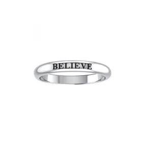 BELIEVE Sterling Silver Ring TRI944