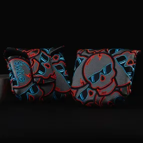 Blue & Red Stacked Skulls 2.0 Mallet Cover