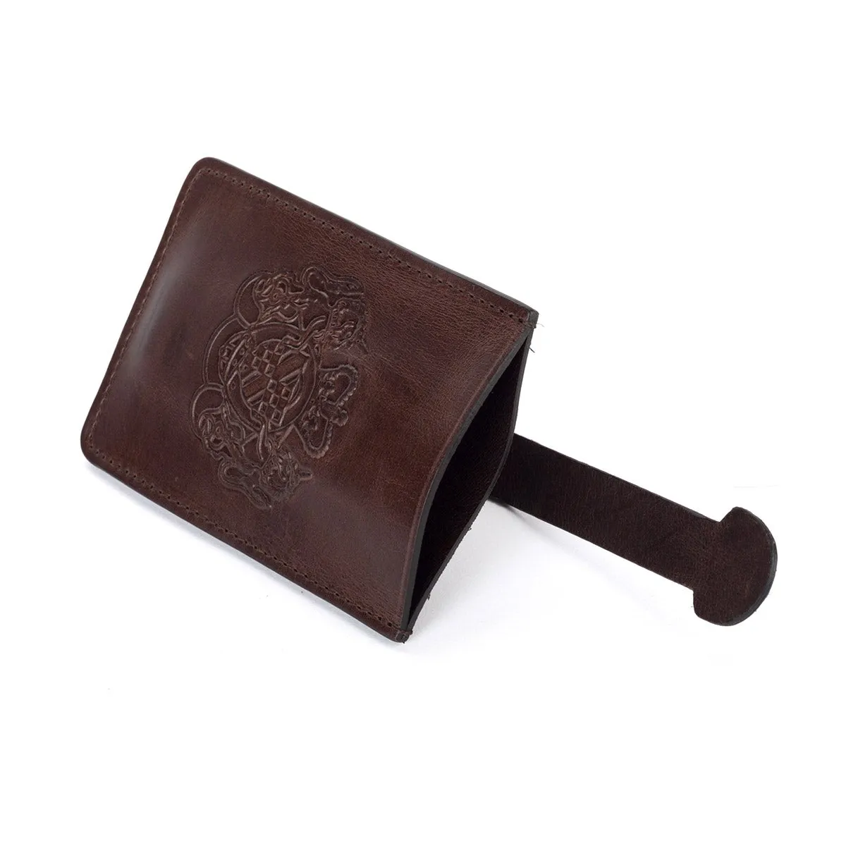 Brown Card Holder with Clip