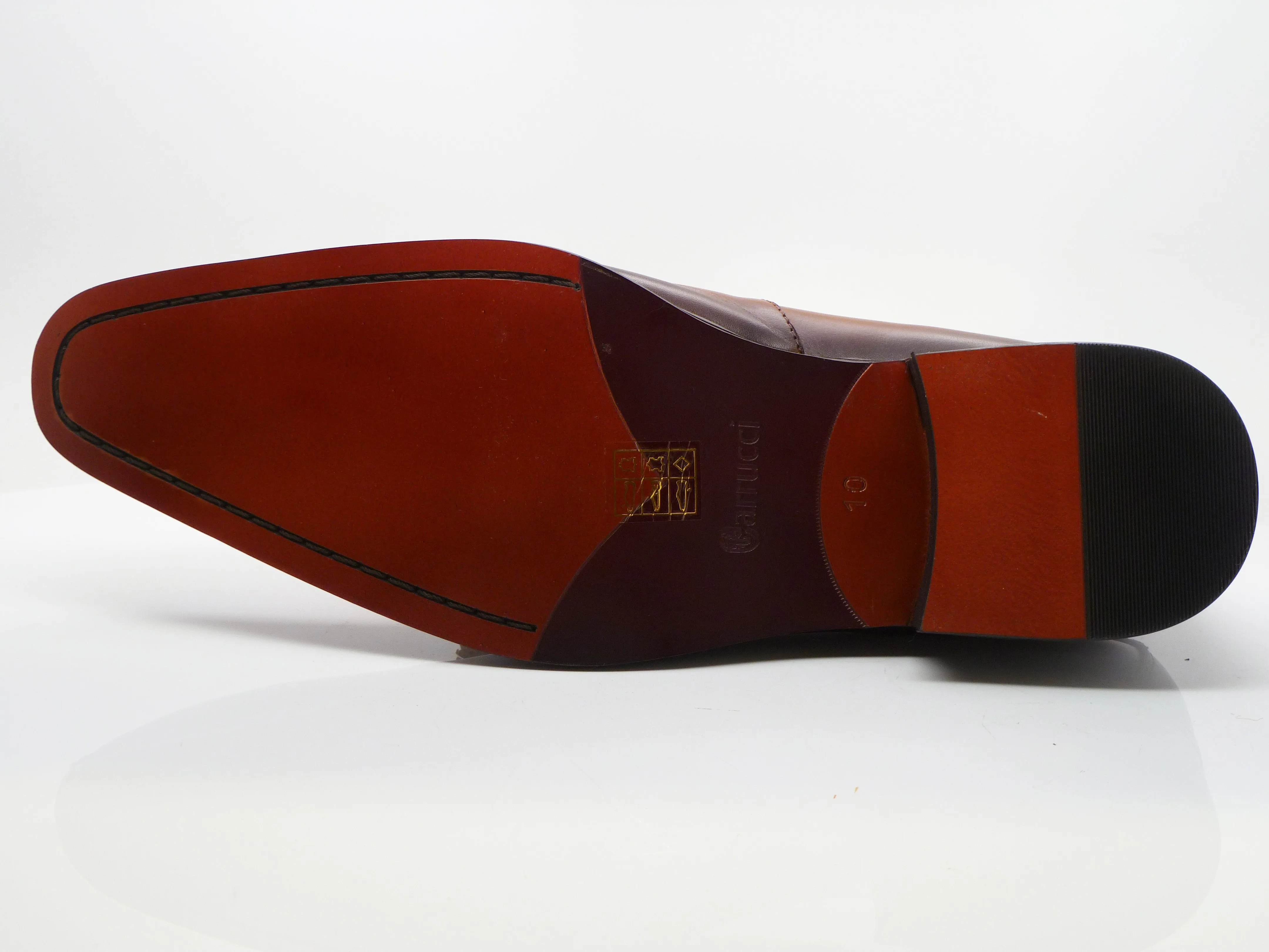 Burnished Calfskin Tasseled Loafer Cognac