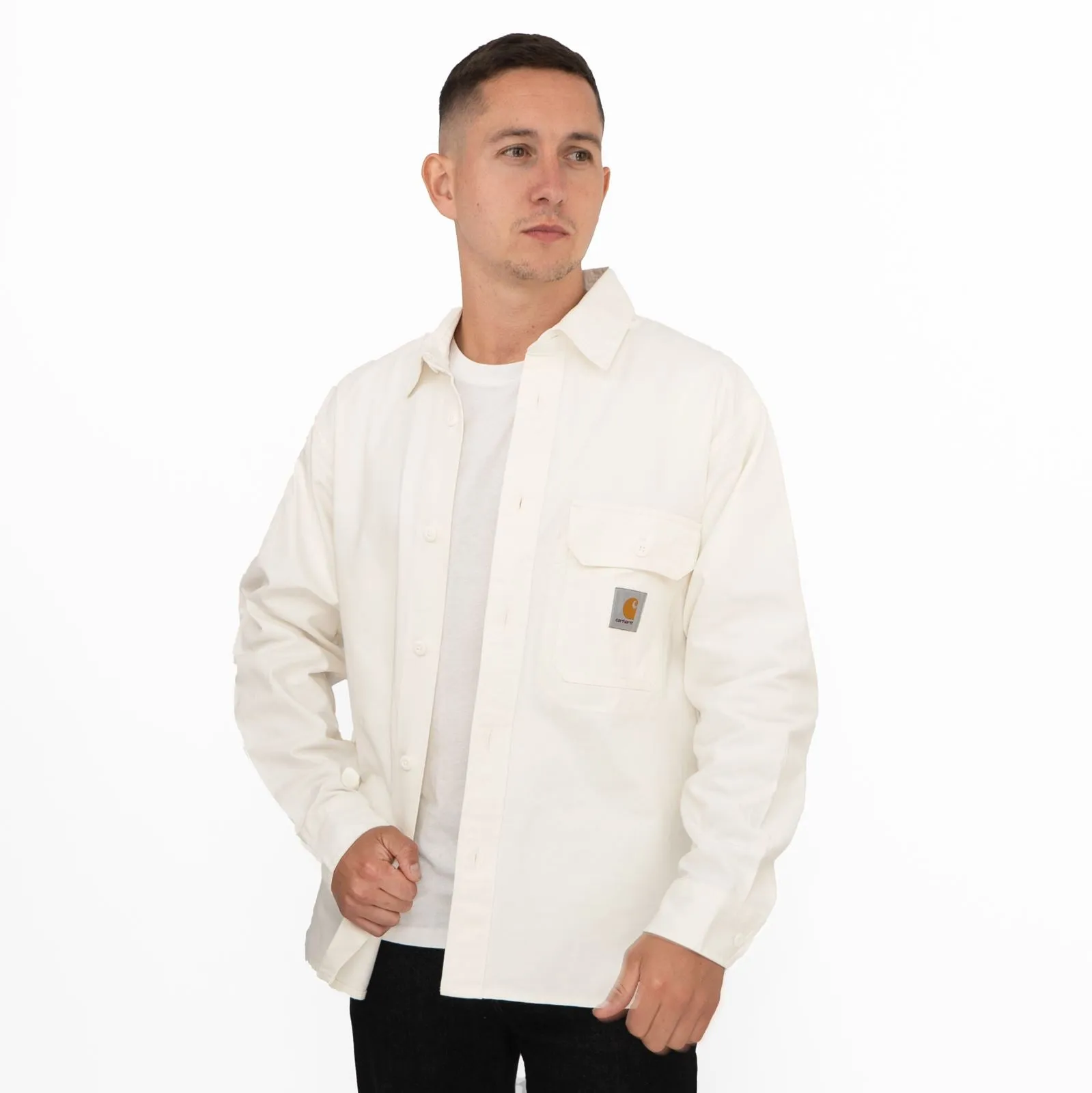 Carhartt WIP Mens White Reno Overshirt Long Sleeve Shirts