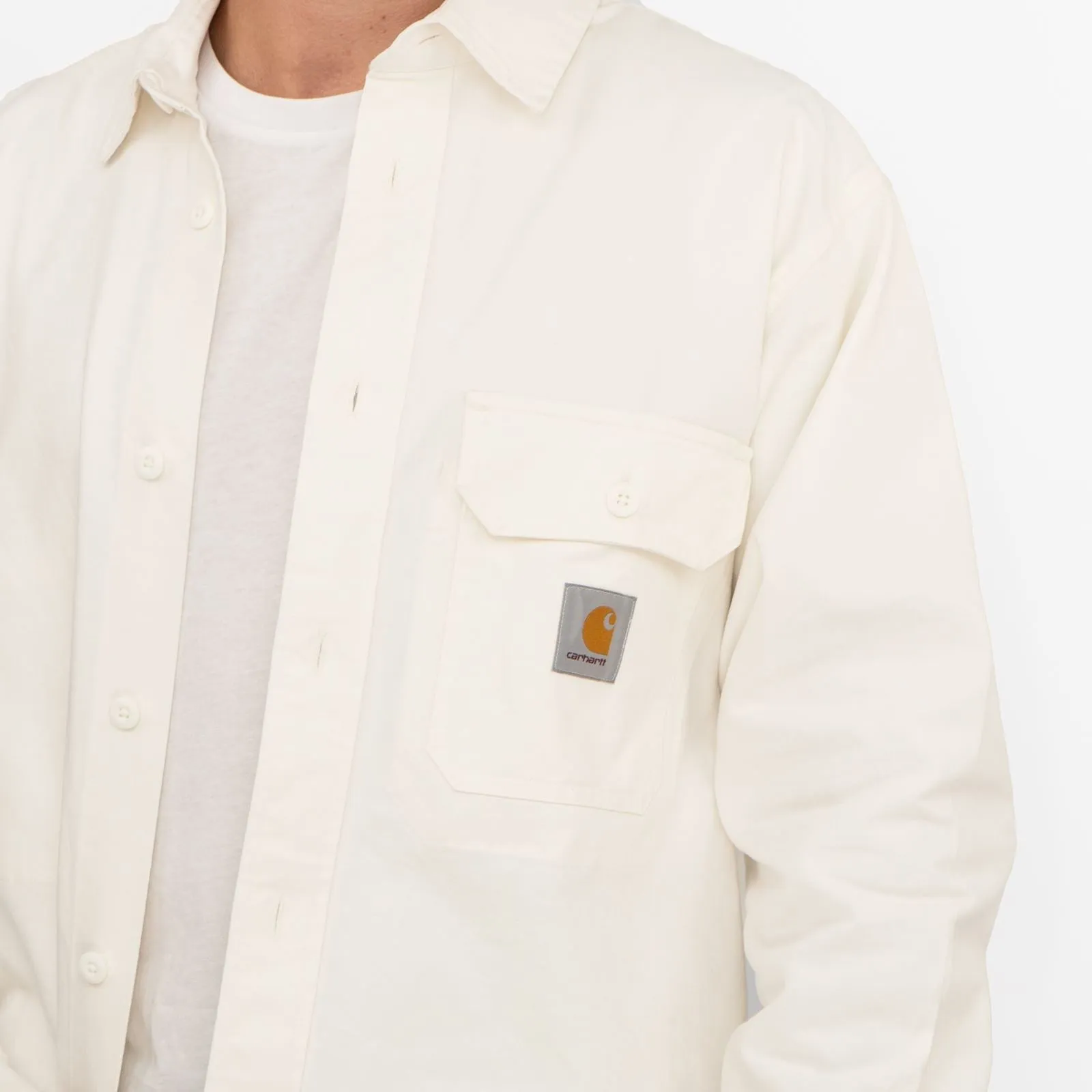 Carhartt WIP Mens White Reno Overshirt Long Sleeve Shirts