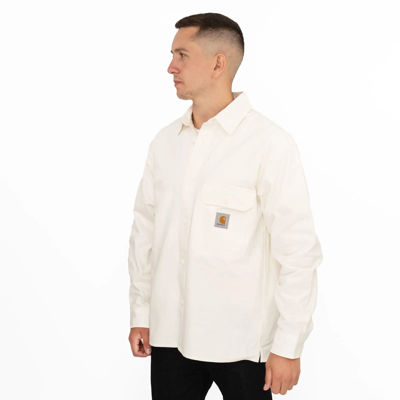 Carhartt WIP Mens White Reno Overshirt Long Sleeve Shirts