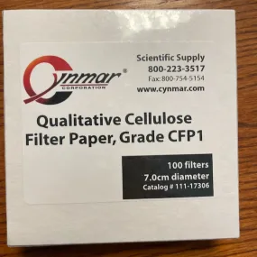 Cellulose Filter Papers, Grade CFP1, 7.0 cm Diameter