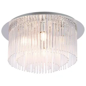 Clarence 6Lt Crystal Glass Decorative Ceiling Fixture - Large