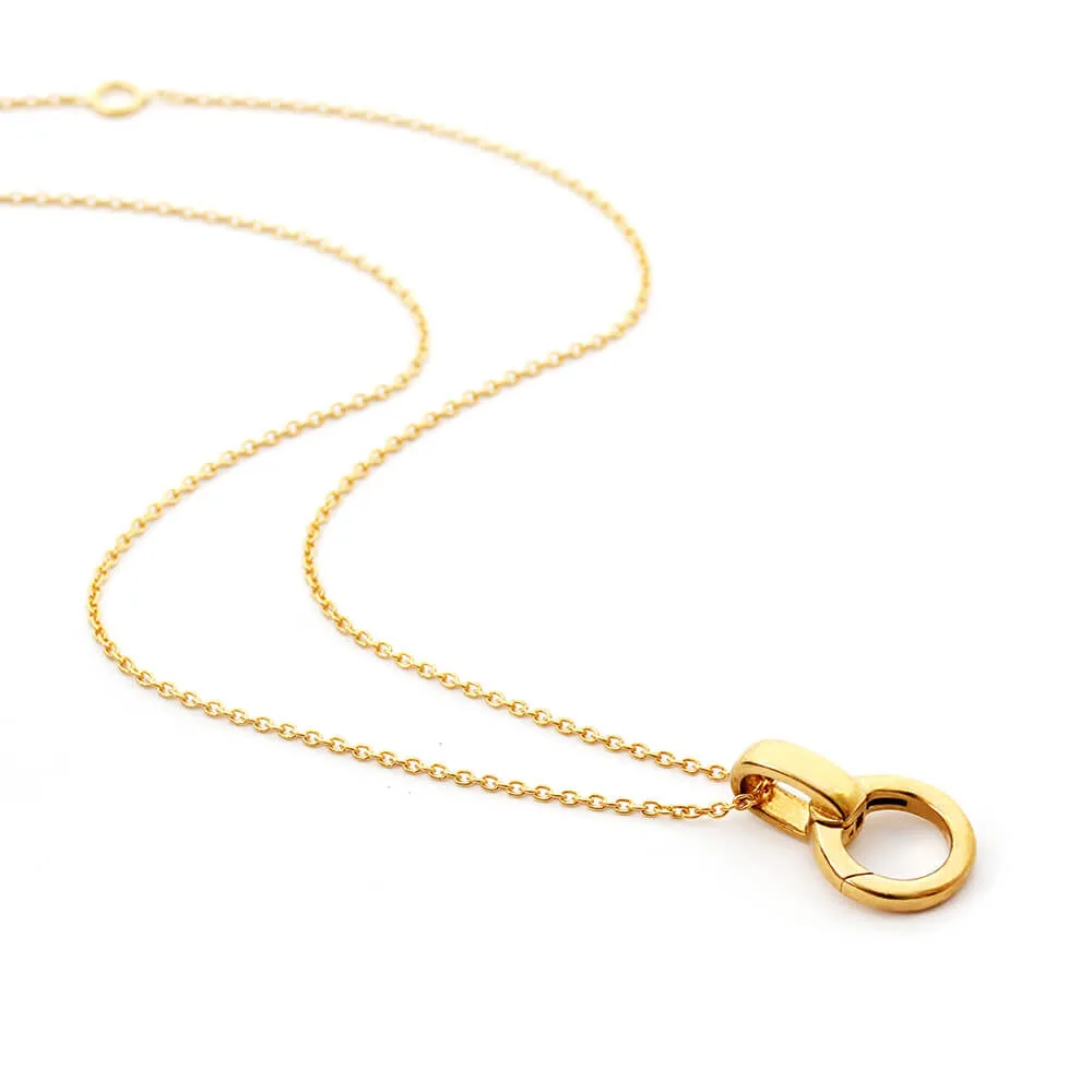 Classic Chain Charm Necklace, Gold