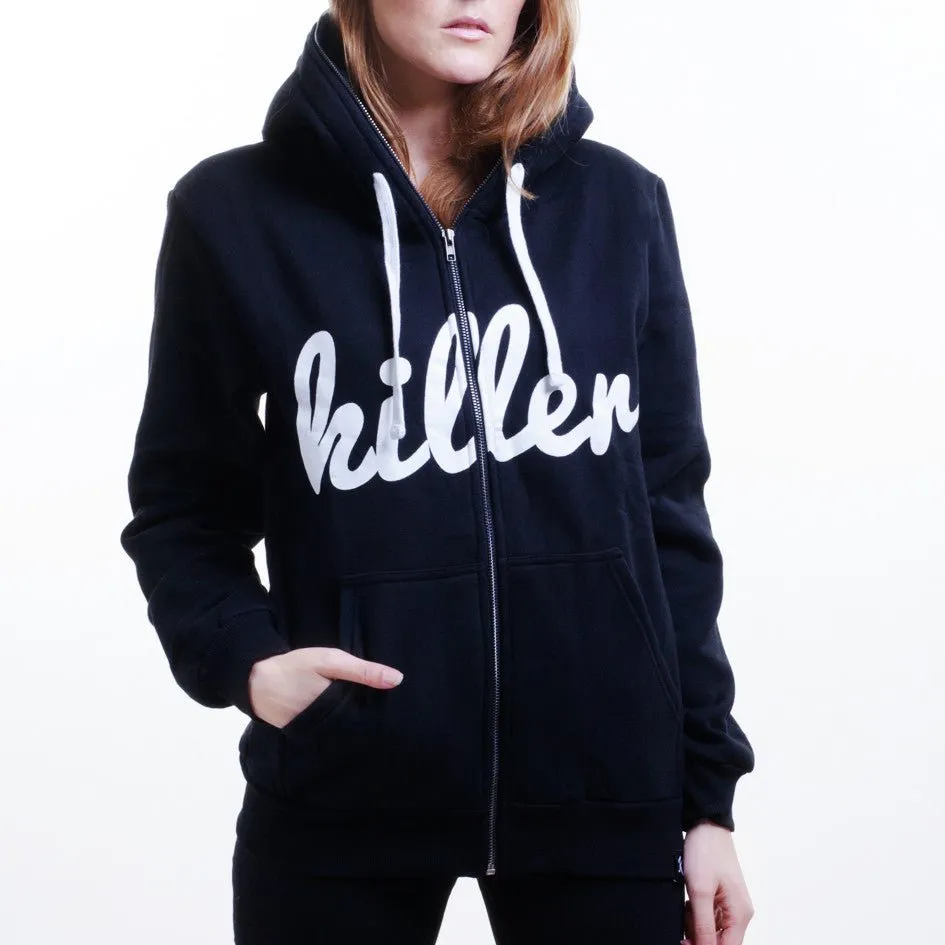 Classic zipper-hoodie black