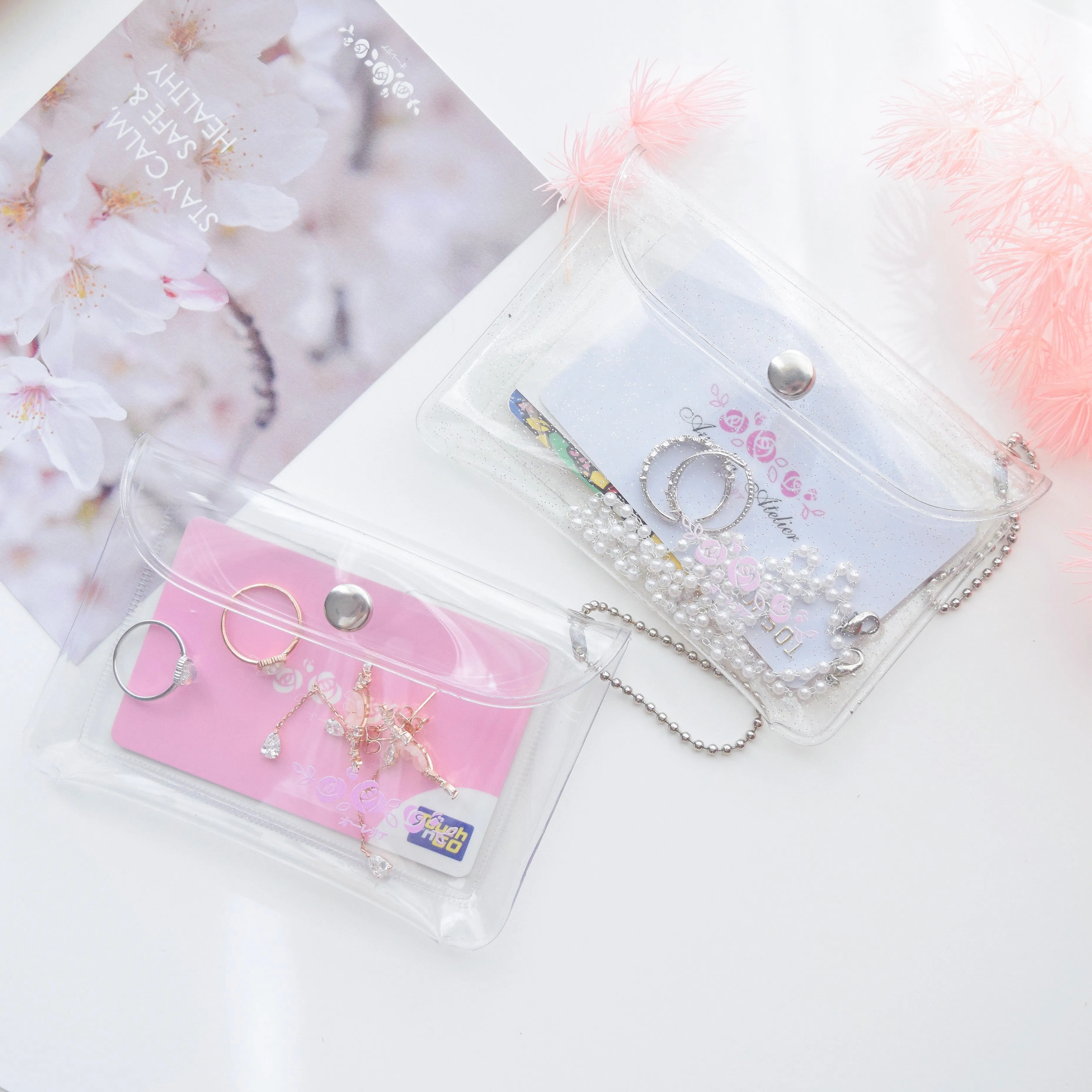 Clear Coin Card Wallet Purse