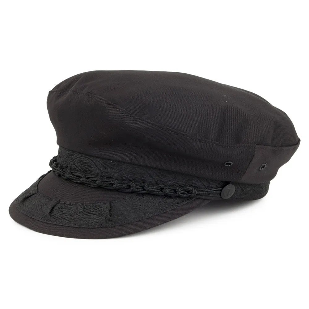 Cotton Greek Fisherman Cap - Black