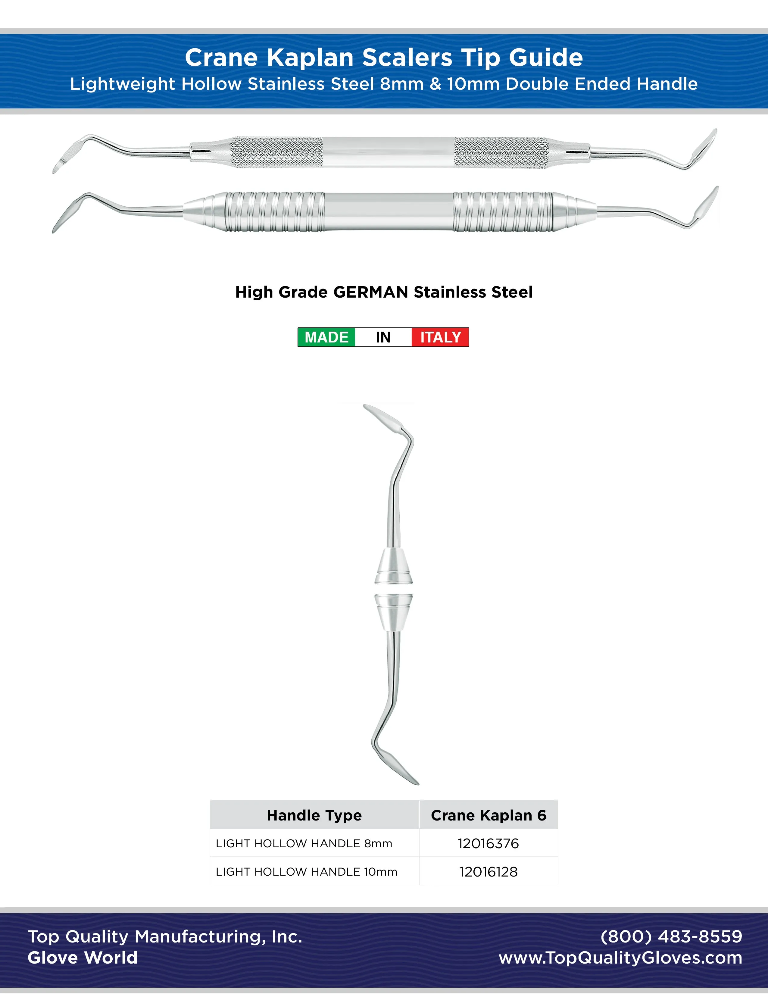 Crane Kaplan Scaler - Double Ended - Hollow Light Weight Handle