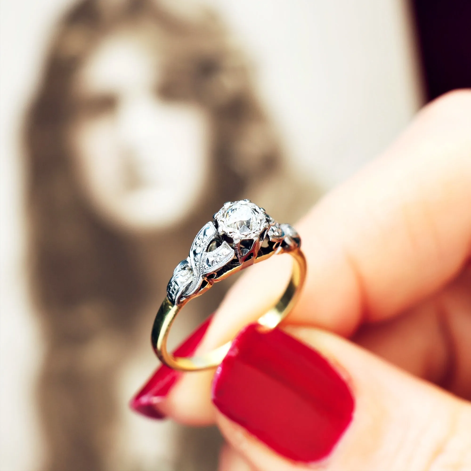 Dear Heart! Vintage Diamond Engagement Ring