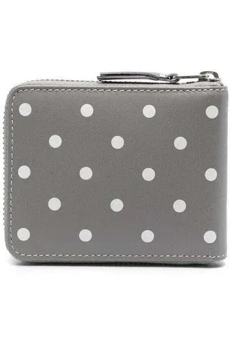 Dots Printed Leather Line Wallet