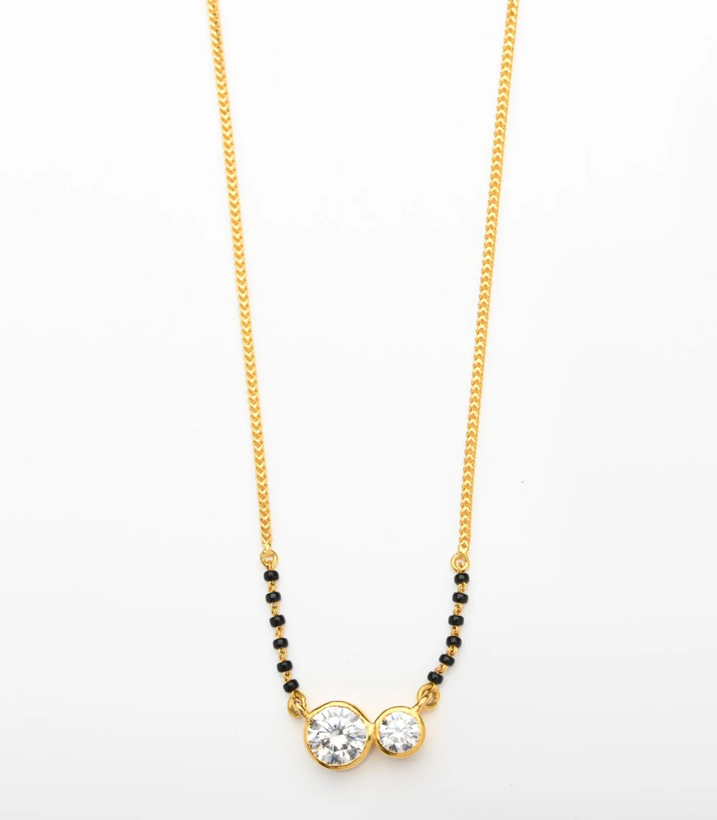 Double studs Mangalsutra