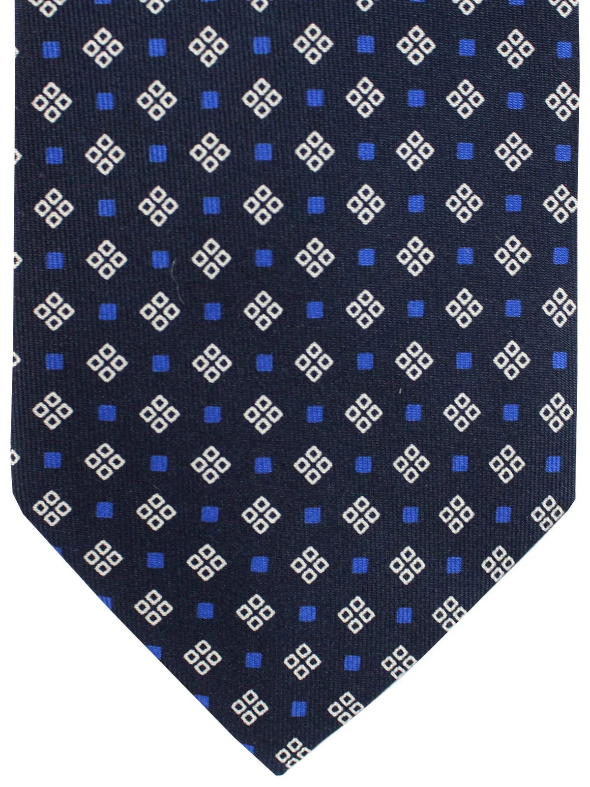 E. Marinella Tie Dark Blue Royal Geometric SALE