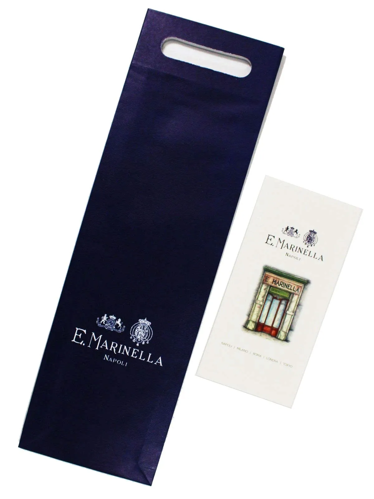 E. Marinella Tie Dark Blue Royal Geometric SALE