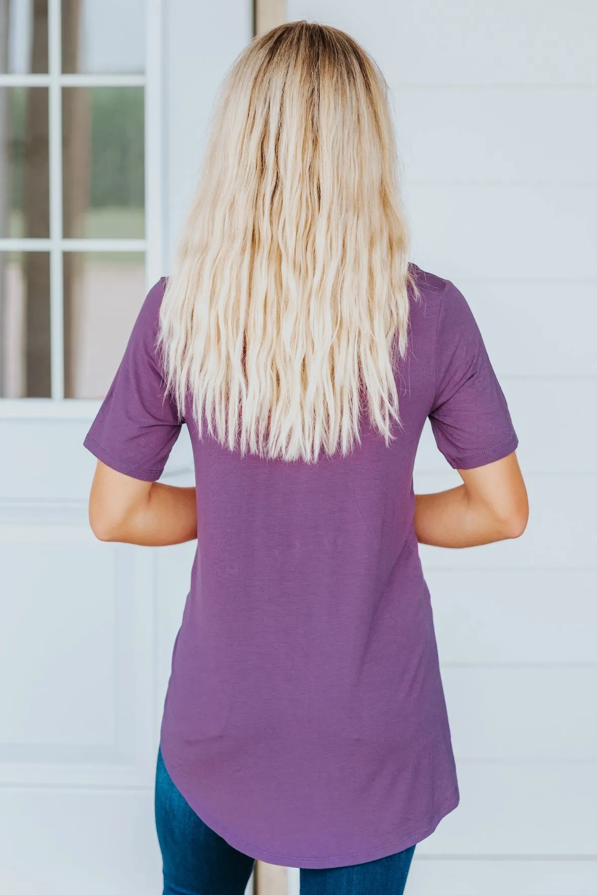 Empty Thoughts Top in Eggplant