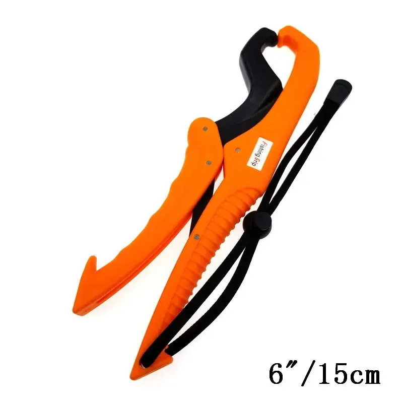 Fish Grabber Plier Controller Practical Fishing Gripper Gear Tool ABS Grip Tackle Holder Fish Clamp with Adjustable Rope