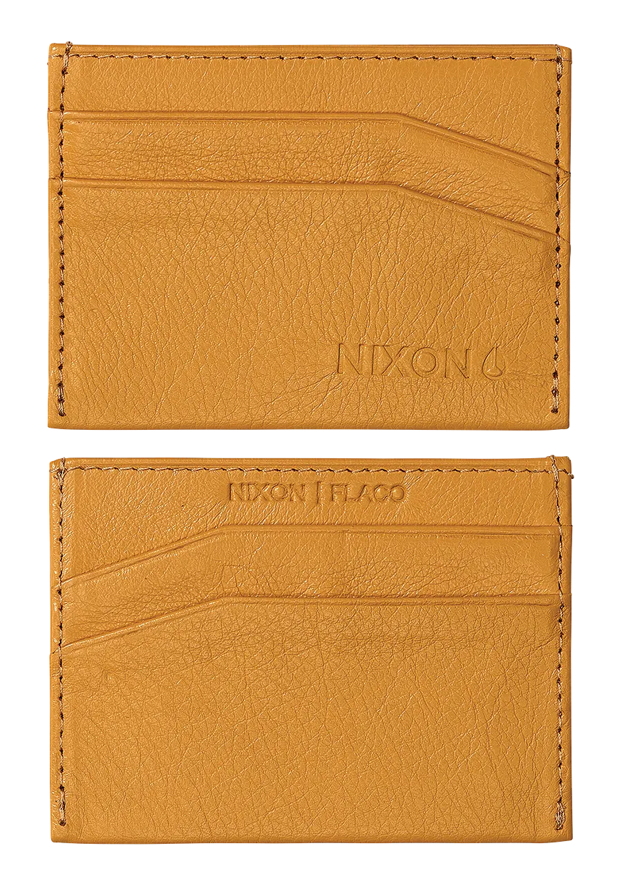 Flaco Leather Card Wallet - Yellow