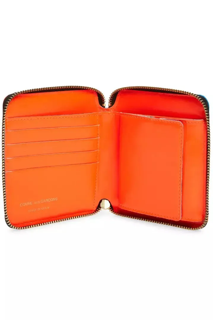 Fluo Squares Full Zip Around Zip Wallet