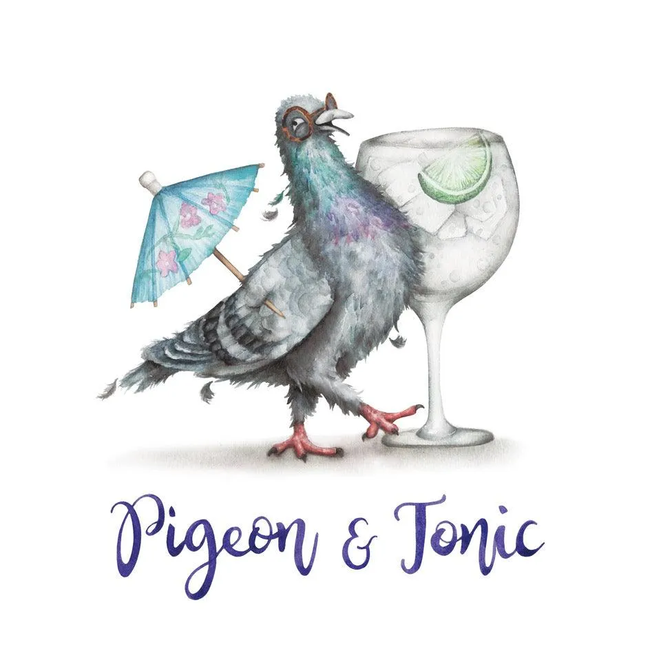 Funny Pigeon & Tonic Card