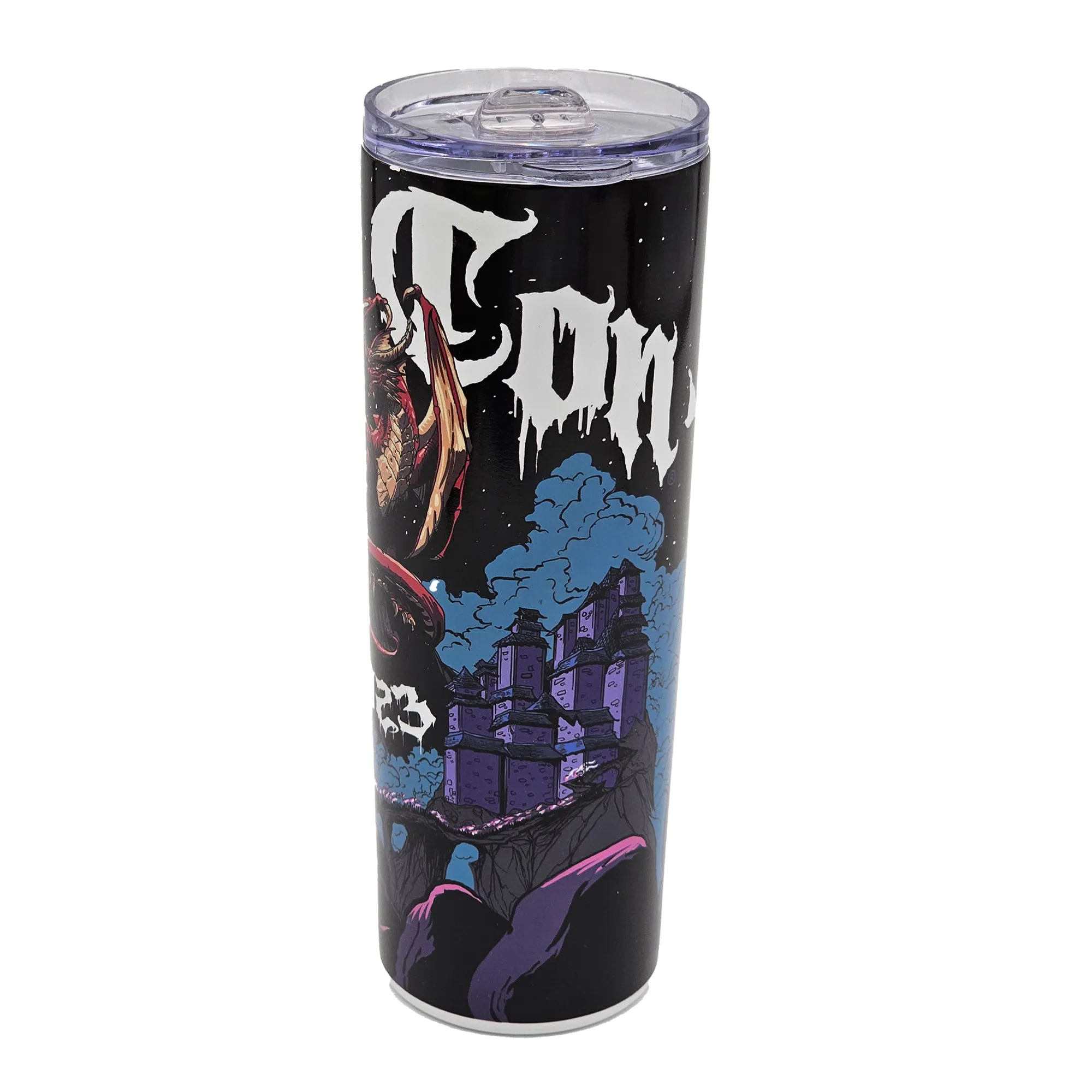 Gen Con 2023 Genevieve 20oz Glow Metal Tumbler