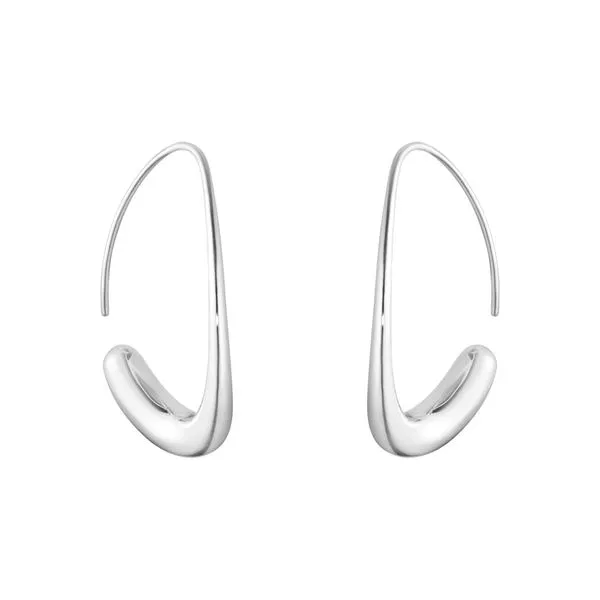 Georg Jensen Offspring Silver Open Earhoops Earrings 433E