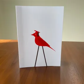 Grad Bird, handmade, cut-paper greeting card