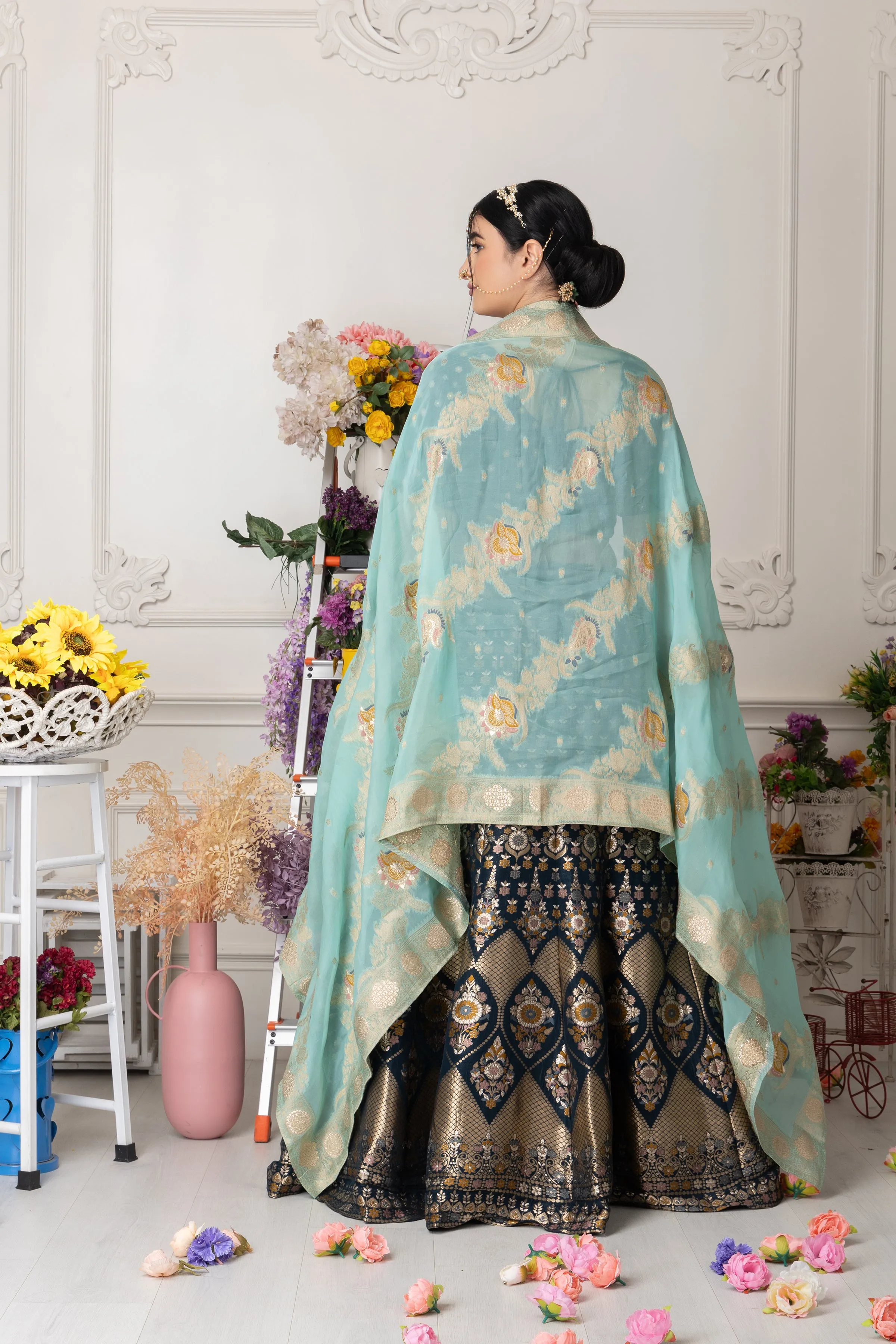 Haril Dhvani Banarasi Silk Lehenga