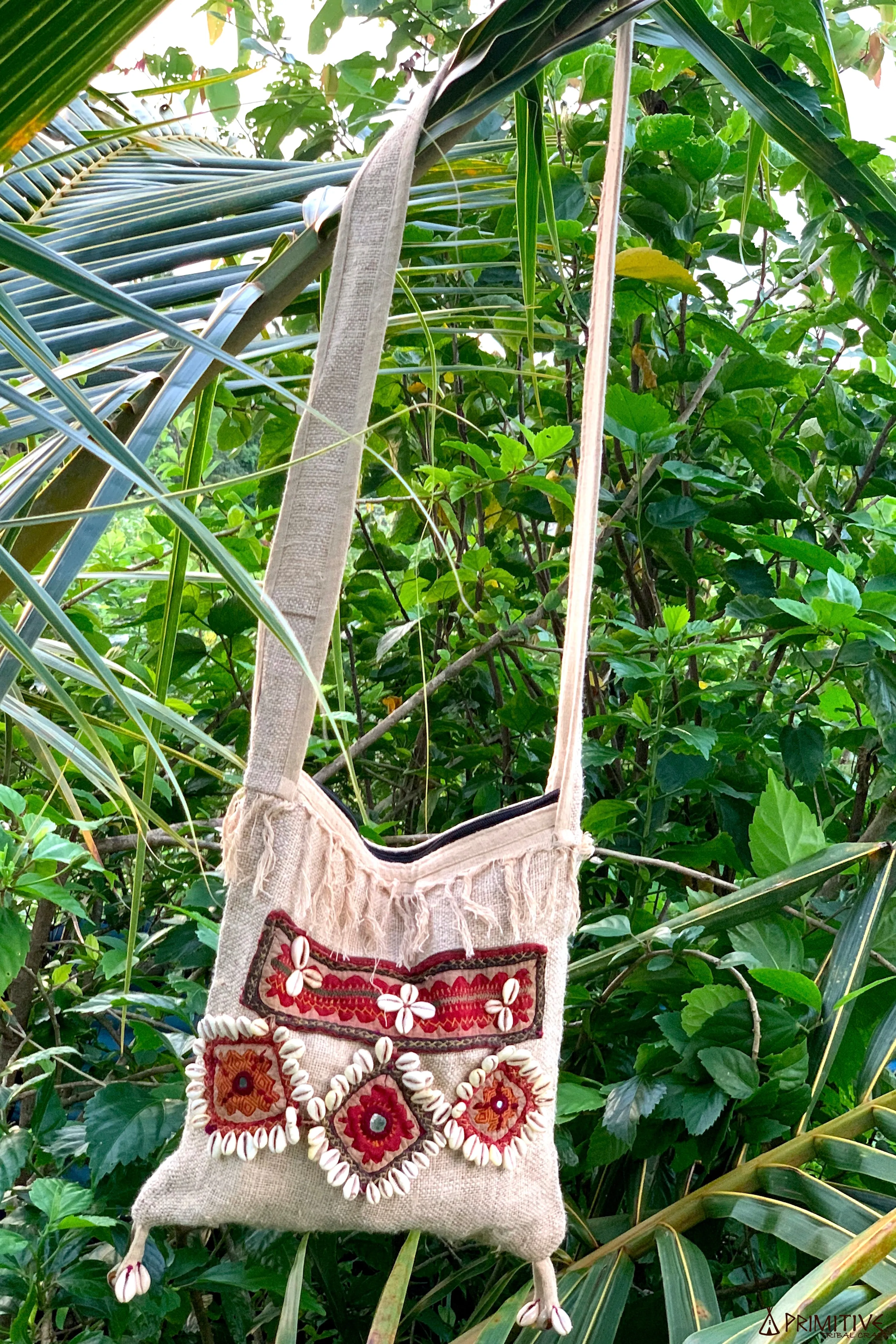 Hemp Bag with Banjara Patches & Traditional Hand Embroidery