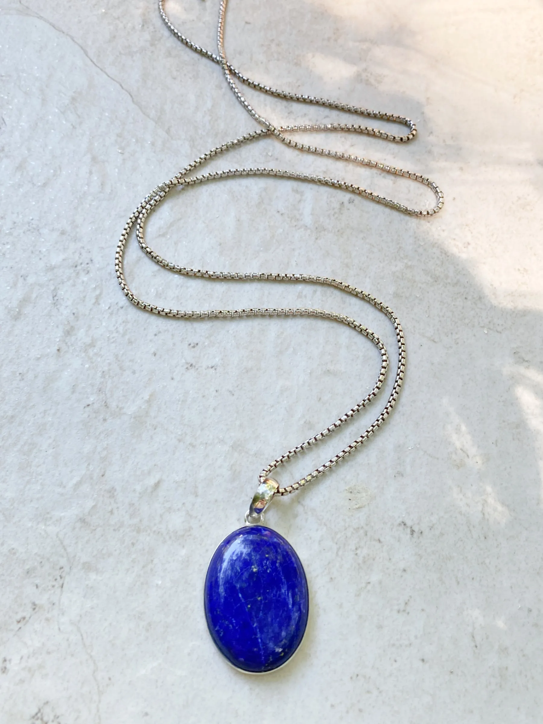 Lapis Cabochon Pendant