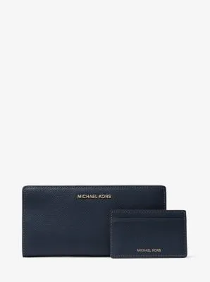 Large Saffiano Leather Slim Wallet