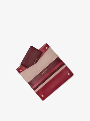 Large Saffiano Leather Slim Wallet