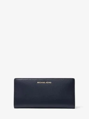 Large Saffiano Leather Slim Wallet